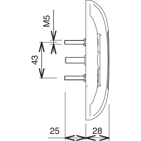 Poignée Butée Fut Centre 5564 LA CROISEE DS Profil 32 à 42 Mm - Noir - 5564-013 – Image 2