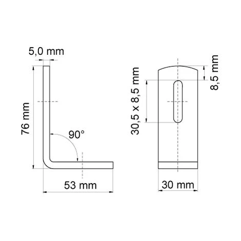 Équerres Pour Rail WALRAVEN BIS - Pour Rail WM0-35 - Angle à 90 ° - 6585090 – Image 2