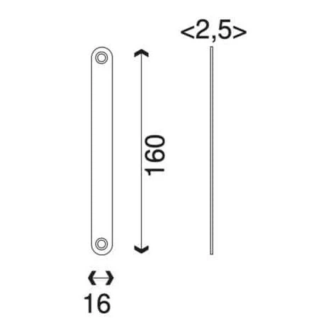 Gâche Aveugle Seule - Longueur 160 Mm - Laiton – Image 2
