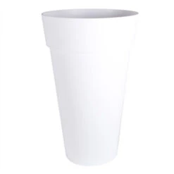 EDA Pot De Fleur Rond Toscane Ø 48 X H.80 Cm - Blanc