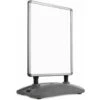 Porte-affiches A1 à Roulettes Aluminium Double Face Panneau D'Aaffichage Chevalet Stop Trottoir