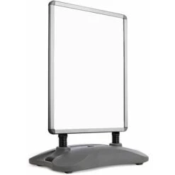 Porte-affiches A1 à Roulettes Aluminium Double Face Panneau D'Aaffichage Chevalet Stop Trottoir