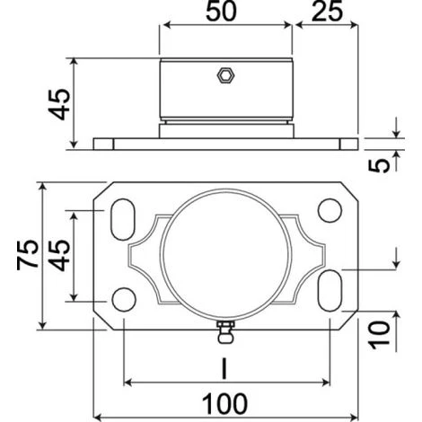 Pivot Bas Sur Platine Type 87 PST-M Pour Tubes Ronds Ou Carrés De 40 à 50 Mm – Image 3