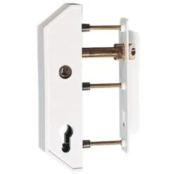 Serrures Verticale à Fouillot à Cylindre Européen Pour Portail Cadre 50 Mm Finition Blanc RAL 9016