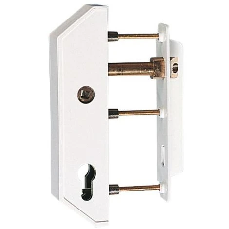 Serrures Verticale à Fouillot à Cylindre Européen Pour Portail Cadre 50 Mm Finition Blanc RAL 9016