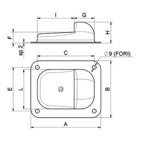 Butée D'arrêt Centrale à Visser Pour Portail Battant 50(H)mm – Image 3