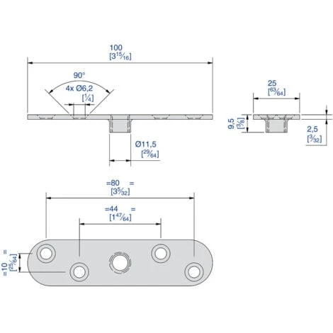 Platine De Fixation En INOX 304L Pour Monture SLID'UP 2000 - 60 Kg â Image 2