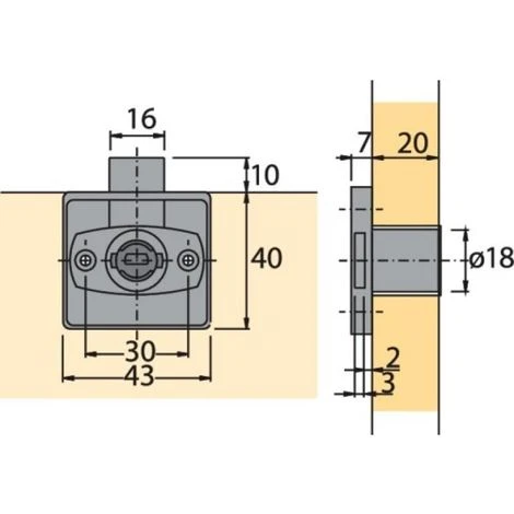 SERRURE S/CYL 40X43 NICK.77894 â Image 5