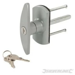 Silverline Poignée De Verrouillage Pour Porte De Garage, 75 Mm - Carrée, 75 Mm – Carrée