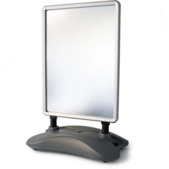 Chevalet Stop-trottoir Avec Réservoir D’eau Cadre Aluminium Panneau Porte-Affiche Publicité Commerce