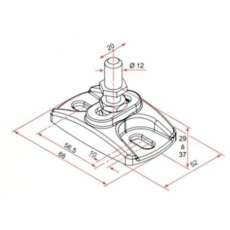 Crapaudine De Portail Réglable, Pivot Pour Portail – Image 2