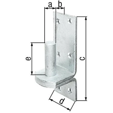 Gond Sur Platine, DI, Diam. 20 Mm 167 X 60 Mm, Galvanisé A Chaud – Image 3