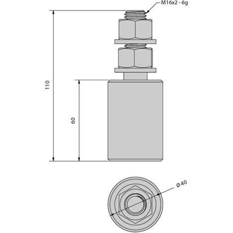 Guide 1 Olive En Nylon Ø40 H60 Mm – Image 2