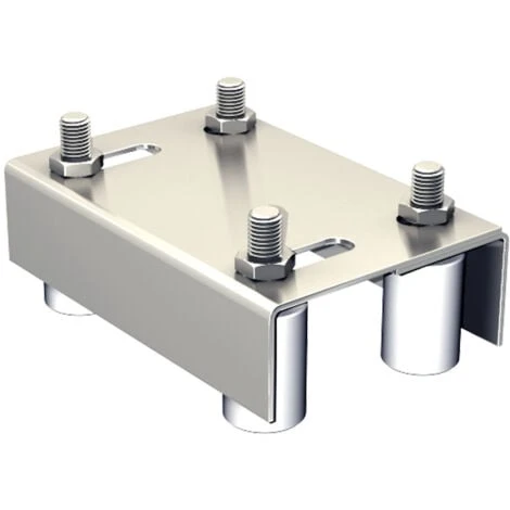 Guide Extensible Double Pour Portail De 10 à 60 Mm, 4 Olives Ø40 Mm