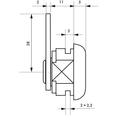 THIRARD - Cylindre Batteuse Avec Came Plate à 12h Pour Boîte Aux Lettres – Image 3