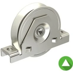 Monture à Support Intérieur Pour Portail Coulissant - Galet Ø140 Mm à Gorge En V 21 Mm - 550 Kg