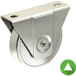 Monture à Support Extérieur Pour Portail Coulissant - Galet Ø100 Mm à Gorge En V 21 Mm - 400 Kg