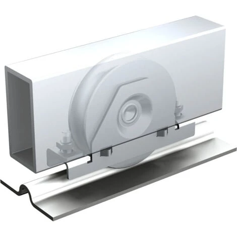 Monture à Support Intérieur Pour Portail Coulissant - Galet Ø100 Mm à Gorge En V 21 Mm - 200 Kg – Image 2