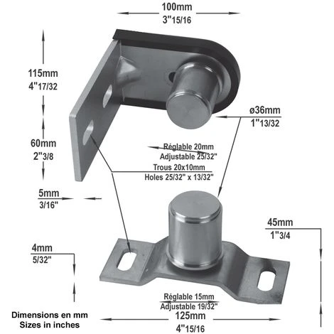Pivots à Billes Pour Tube 40 – Image 2