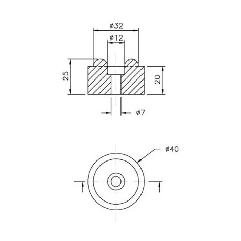 Butée Amortisseur Mantion, D.40 X H.25 Mm – Image 2