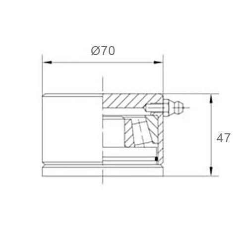 Pivot InfĂ©rieur Avec Roulement - 70mm â Image 2