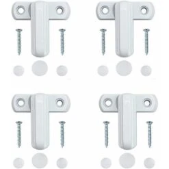 De Sécurité En Alliage De Zinc Moulé Pour Diverses Portes Et Fenêtres UPVC/PVC Et Sécurité à Domicile ，Irisfr（Blanc，4Pcs）