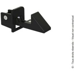 Arrêt Universel Pour Portail Battant Manuel. Noir - Sans Tube