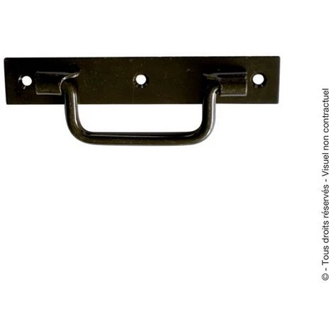 Poignée Sur Platine Bouts Carrés 140 - Zingué Blanc