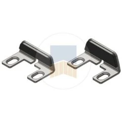 Butée En Inox Pour Serrure En Applique à Pêne Rentrant. Noir Ral 9005 - 19