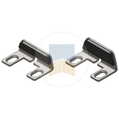 Butée En Inox Pour Serrure En Applique à Pêne Rentrant. Noir Ral 9005 - 19