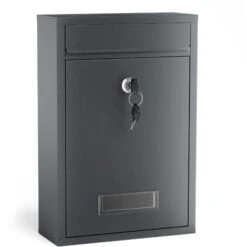 Boite Aux Lettres Murale Courrier Anthracite Revêtement Par Poudre V11