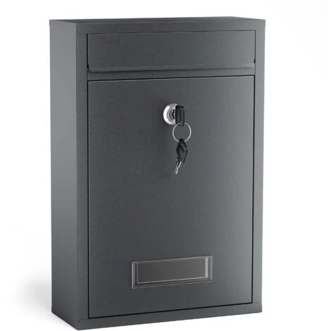 Boite Aux Lettres Murale Courrier Anthracite Revêtement Par Poudre V11