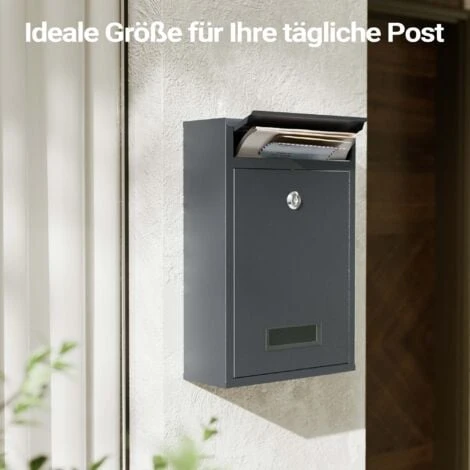Boite Aux Lettres Murale Courrier Anthracite Revêtement Par Poudre V11 – Image 4