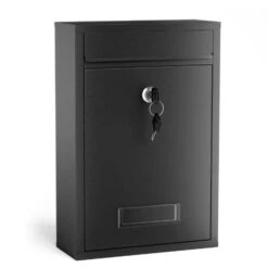 Boite Aux Lettres Murale Courrier Noir Revêtement Par Poudre V11