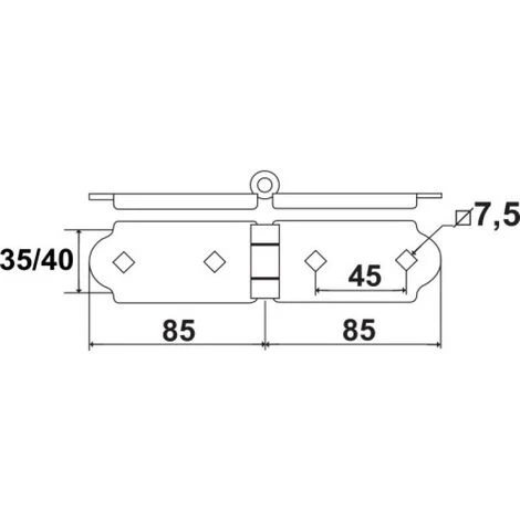 Charnière Pour Penture En 35 Mm Noir – Image 2
