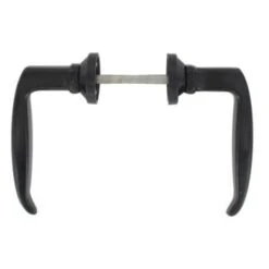 Poignées De Portail Plates Noires En Aluminium 8x90mm