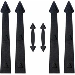 Kit De Charnières Aimantées Pour Porte De Garage Noir