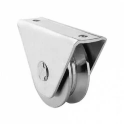 Roue Gorge V Sur Roulement Pour Portail 20mm En Applique - Ø80mm