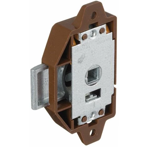 Serrure Espagnolette Marron Entraxe 64mm Axe 25mm Pour Meuble Armoire Caravane Bateau