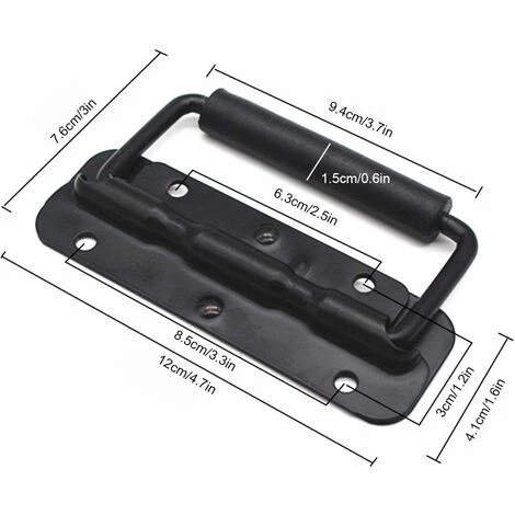 Poignées Traction D'Acier Inoxydable Boîte Poignée Levage Boîte Outils Ressort Poignée Pliante Acier Inoxydable Poignée Caisse Poignées Traction Ressort Poignées Pliantes En Acier Inoxydable 2pc,120mm – Image 2