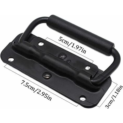 Poignées Traction D'Acier Inoxydable Boîte Poignée Levage Boîte Outils Ressort Poignée Pliante Acier Inoxydable Poignée Caisse Poignées Poignées Pliantes En Acier Inoxydable 2 Pièces,100mm – Image 2