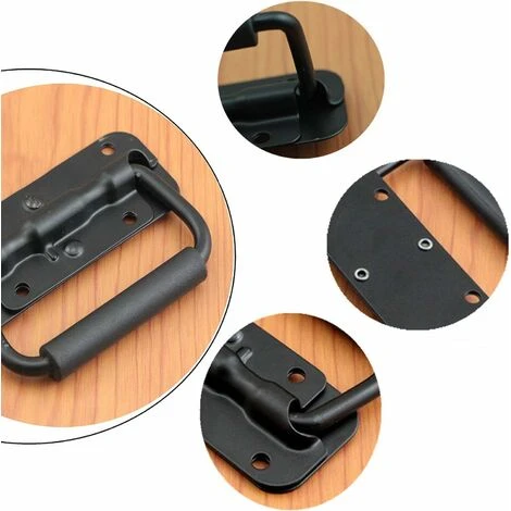 Poignées Traction D'Acier Inoxydable Boîte Poignée Levage Boîte Outils Ressort Poignée Pliante Acier Inoxydable Poignée Caisse Poignées Poignées Pliantes En Acier Inoxydable 2 Pièces,100mm – Image 4