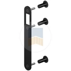 Gâche Réversible En Inox Avec Plots De Fixation Pour Serrure Derrière Le Cadre. 30 - Blanc Ral 9016