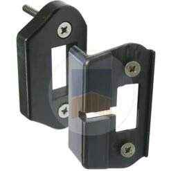 Gâche Et Butée En Composite Pour Serrure De Portillon. Noir Ral 9005