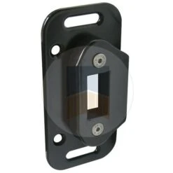 Gâche Et Contreplaque En Inox Pour Serrure à Encastrer Avec Butée Intégrée. Blanc Ral 9010