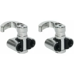 2x Crochet De Fermeture à Visser 8mm Pour Serrure Espagnolette Tringle Accroche Volet Battant Provencal Acier Métal Support Tringle Fenetre