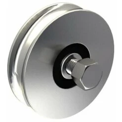 Galet Acier Zingue Ø 80gorge Ronde Ø 16 200 Kg