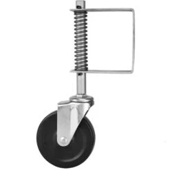 Roulette De Portail En Caoutchouc 10,2 Cm Avec Ressort Et Pivotante, Très Résistante, Capacité De Charge De 99,8 Kg LO-Ron