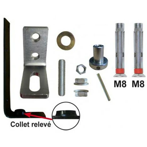 Pivot De Portail Bois Sans Seuil à Cheviller - Kit Fixation Haute Et Basse – Image 3