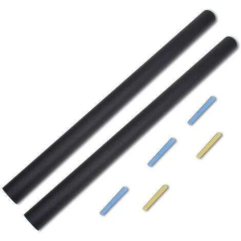 Tableau Noir Autocollant Mural 0,45x2 M 2 Rouleaux Avec Craies VidaXL – Image 5